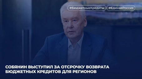 Собянин выступил за отсрочку возврата бюджетных кредитов для регионов