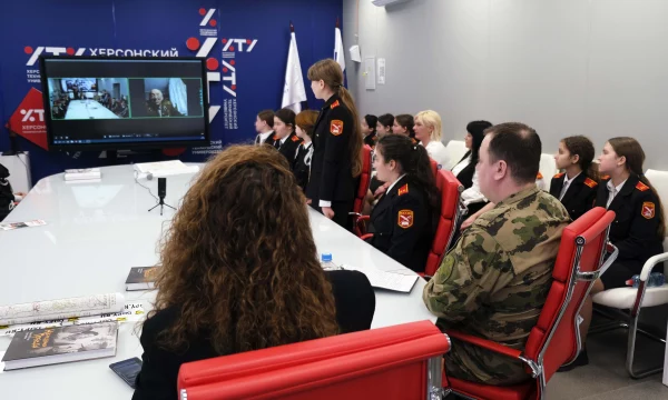 В Херсонской области росгвардейцы выступили соорганизаторами международного телемоста